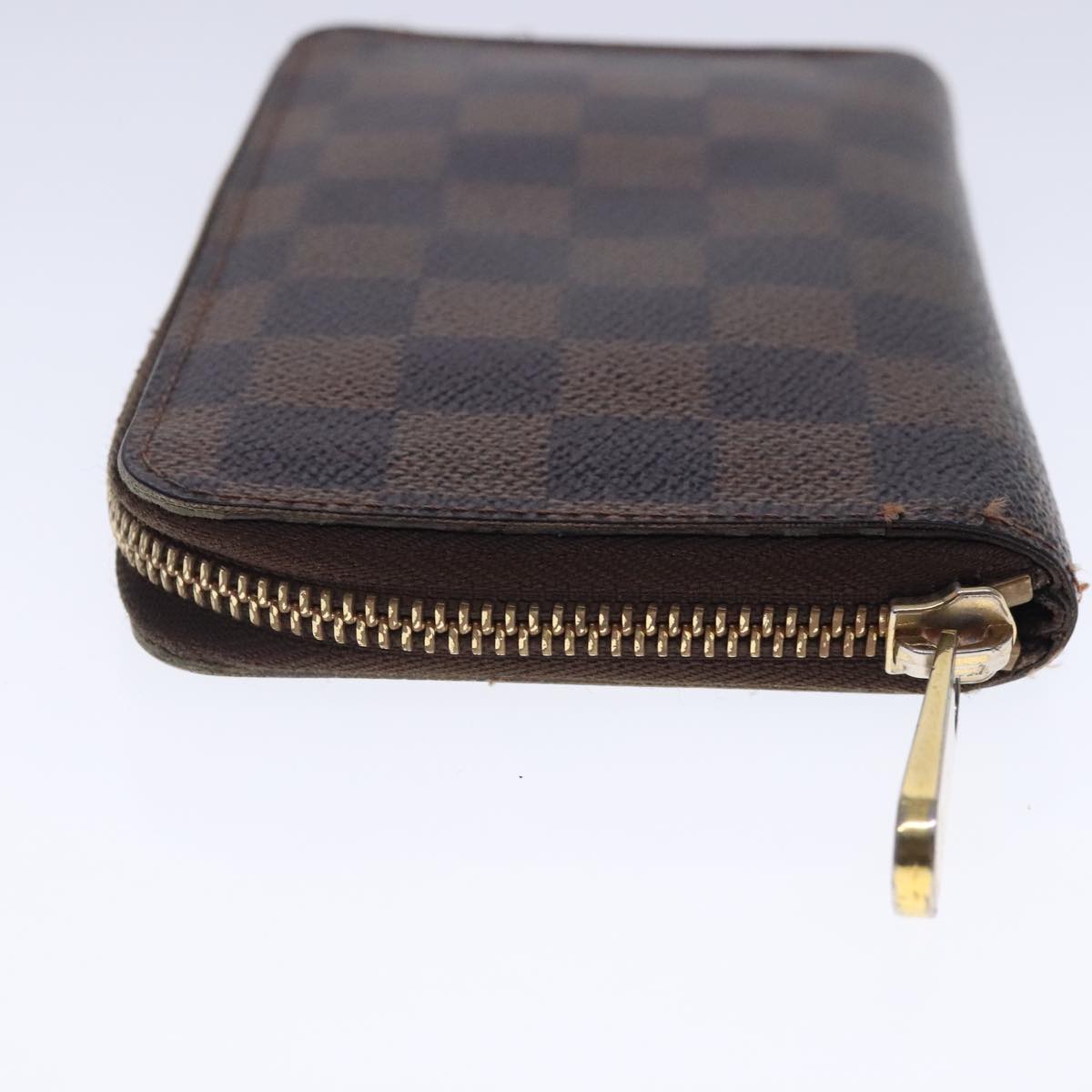 LOUIS VUITTON Damier Ebene Zippy Compact Wallet N60028 LV Auth bs18712