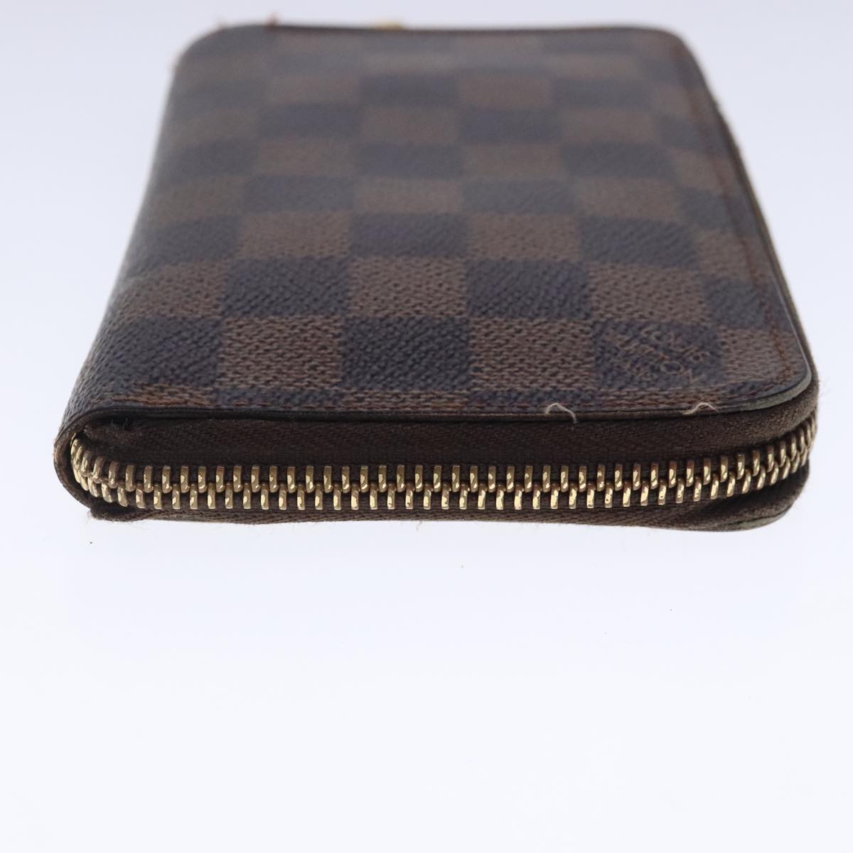 LOUIS VUITTON Damier Ebene Zippy Compact Wallet N60028 LV Auth bs18712