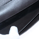 GUCCI Long Wallet Leather Black Silver 231837 Auth bs18713-17