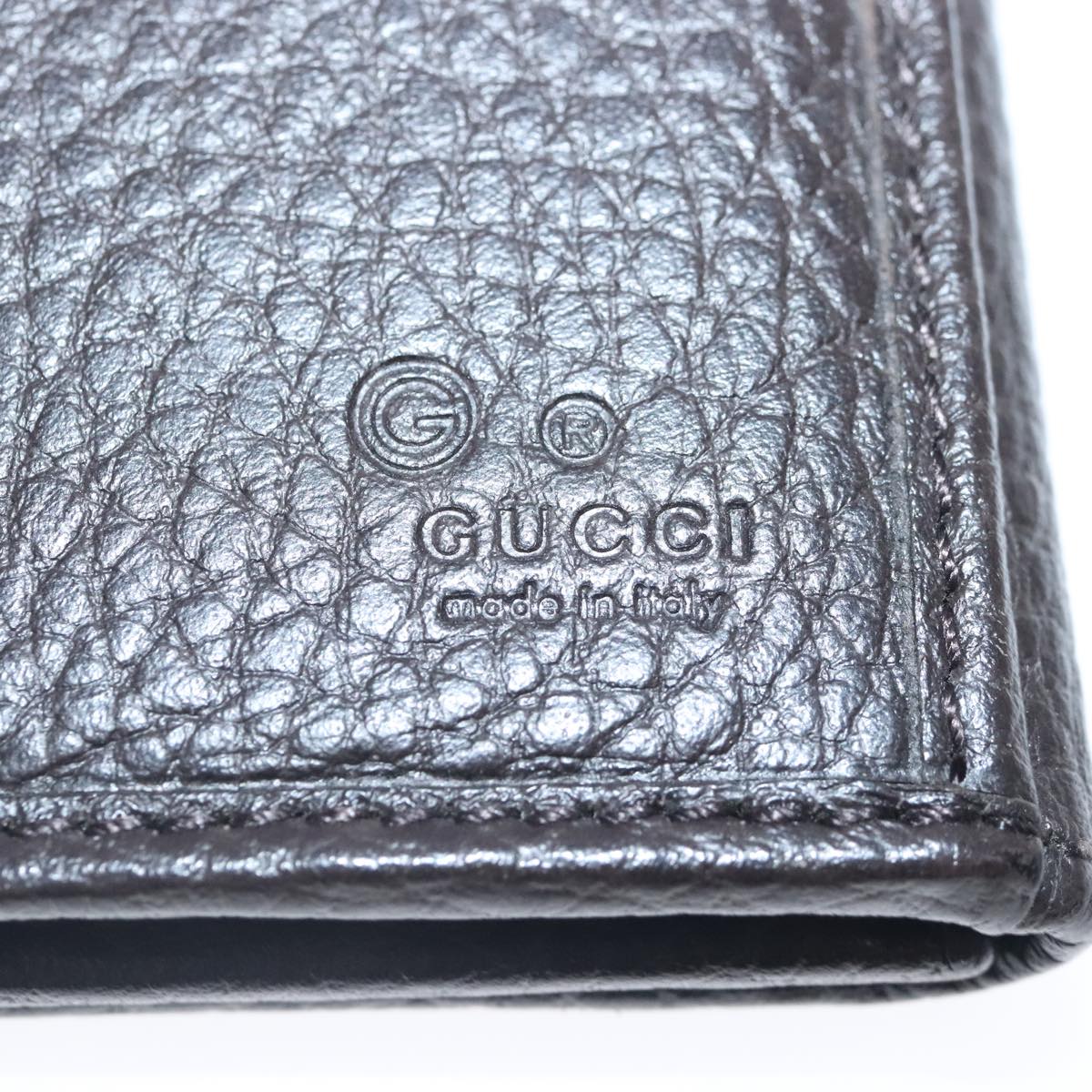 GUCCI Long Wallet Leather Black Silver 231837 Auth bs18713