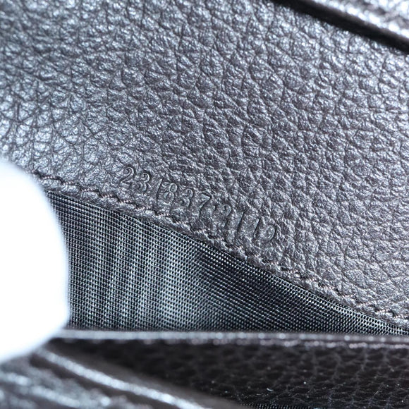 GUCCI Long Wallet Leather Black Silver 231837 Auth bs18713