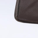 HERMES Dogon Long Long Wallet Leather Brown Auth bs18715-16