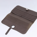 HERMES Dogon Long Long Wallet Leather Brown Auth bs18715-10