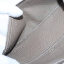 HERMES Dogon Long Long Wallet Leather Brown Auth bs18715-12