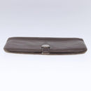 HERMES Dogon Long Long Wallet Leather Brown Auth bs18715-7