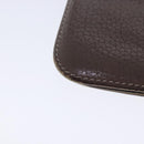 HERMES Dogon Long Long Wallet Leather Brown Auth bs18715-14