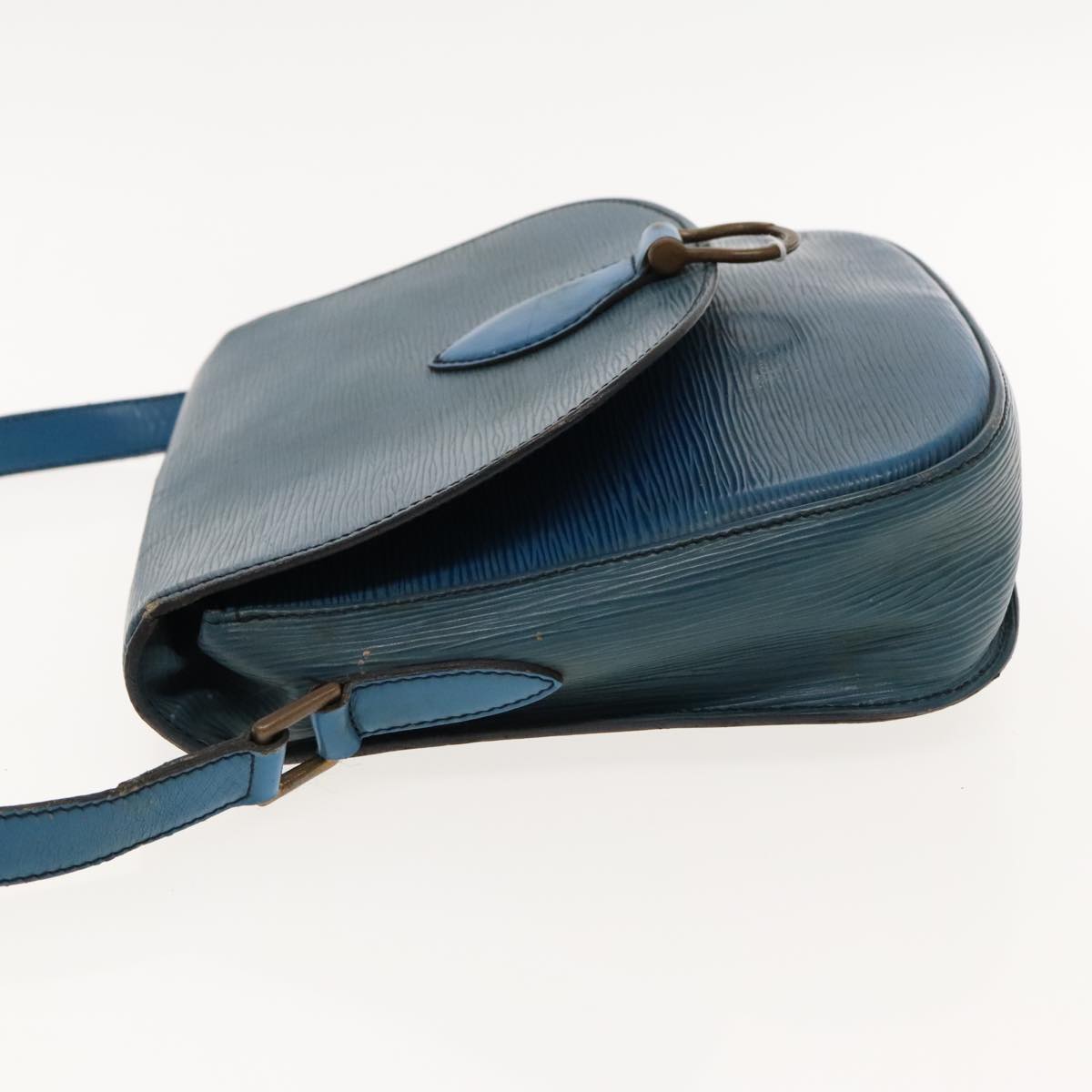 LOUIS VUITTON Epi Saint Cloud GM Shoulder Bag Toledo Blue M52195 LV Auth bs18729