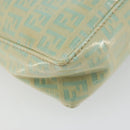 FENDI Zucchino Canvas Handtas Blauw Beige goud Auth bs18730-15