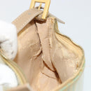 FENDI Zucchino Canvas Handtas Blauw Beige goud Auth bs18730-12