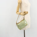 FENDI Zucchino Canvas Handtas Blauw Beige goud Auth bs18730-23