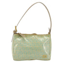 FENDI Zucchino Canvas Handtas Blauw Beige goud Auth bs18730-13