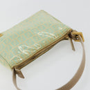 FENDI Zucchino Canvas Handtas Blauw Beige goud Auth bs18730-5