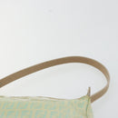 FENDI Zucchino Canvas Handtas Blauw Beige goud Auth bs18730-14