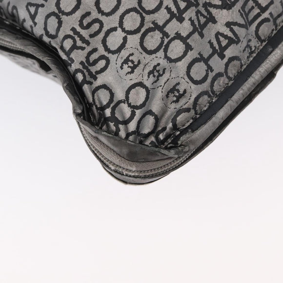 CHANEL Unlimited Tote Bag Nylon Silver CC Auth bs18754