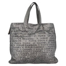CHANEL Unlimited Tote Bag Nylon Silver CC Auth bs18754-2