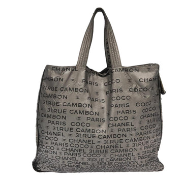 CHANEL Unlimited Tote Bag Nylon Silver CC Auth bs18754 - 0