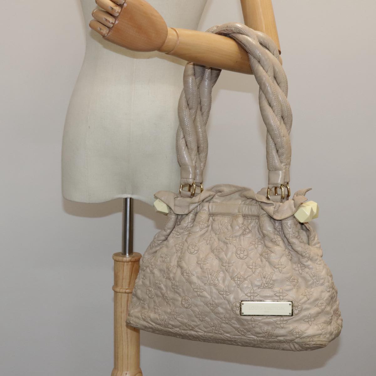 LOUIS VUITTON Monogram Orump Stratus PM Shoulder Bag Beige M95419 Auth bs18758