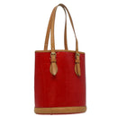 LOUIS VUITTON Monogram Vernis Bucket PM Shoulder Bag SPO Red LV Auth bs18759V-1