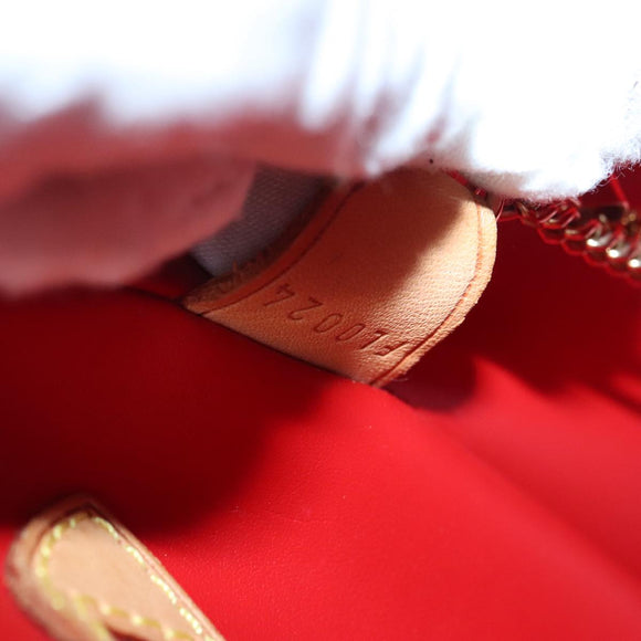 LOUIS VUITTON Monogram Vernis Bucket PM Shoulder Bag SPO Red LV Auth bs18759V