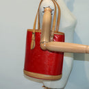 LOUIS VUITTON Monogram Vernis Bucket PM Shoulder Bag SPO Red LV Auth bs18759V-24