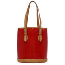 LOUIS VUITTON Monogram Vernis Bucket PM Shoulder Bag SPO Red LV Auth bs18759V-13