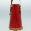 LOUIS VUITTON Monogram Vernis Bucket PM Shoulder Bag SPO Red LV Auth bs18759V-3