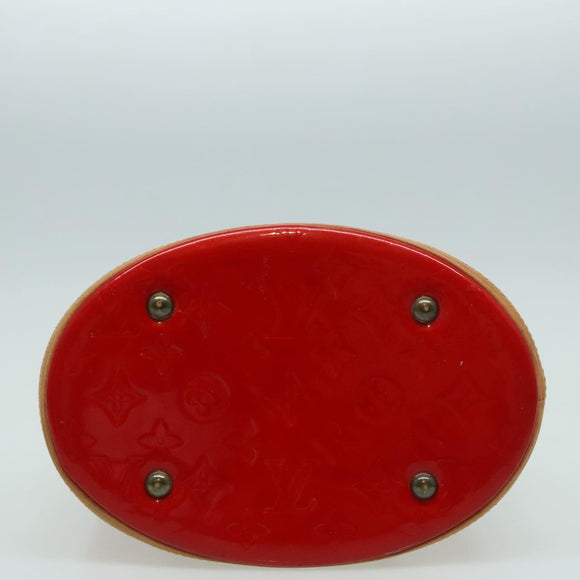 LOUIS VUITTON Monogram Vernis Bucket PM Shoulder Bag SPO Red LV Auth bs18759V