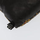 HERMES Cushion Leather Yellow Auth bs18779-8