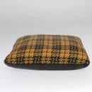 HERMES Cushion Leather Yellow Auth bs18779-4