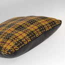 HERMES Cushion Leather Yellow Auth bs18779-5