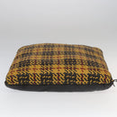 HERMES Cushion Leather Yellow Auth bs18779-6