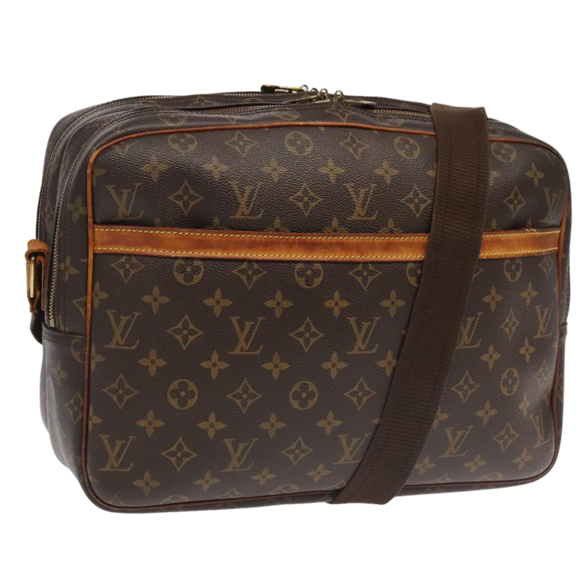 LOUIS VUITTON Monogram Reporter GM Shoulder Bag M45252 LV Auth bs18786