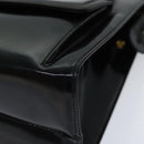 Salvatore Ferragamo Gancini Shoulder Bag Patent leather Black Gold Auth bs18810-8