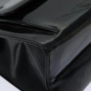 Salvatore Ferragamo Gancini Shoulder Bag Patent leather Black Gold Auth bs18810-15