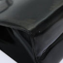 Salvatore Ferragamo Gancini Shoulder Bag Patent leather Black Gold Auth bs18810-17