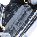 Salvatore Ferragamo Gancini Shoulder Bag Patent leather Black Gold Auth bs18810-10