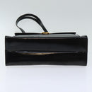 Salvatore Ferragamo Gancini Shoulder Bag Patent leather Black Gold Auth bs18810-5