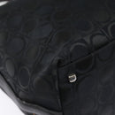 Salvatore Ferragamo Gancini Shoulder Bag Nylon Black Silver Auth bs18811-9