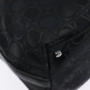 Salvatore Ferragamo Gancini Shoulder Bag Nylon Black Silver Auth bs18811-15