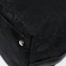 Salvatore Ferragamo Gancini Shoulder Bag Nylon Black Silver Auth bs18811-16