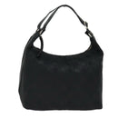 Salvatore Ferragamo Gancini Shoulder Bag Nylon Black Silver Auth bs18811-1