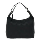 Salvatore Ferragamo Gancini Shoulder Bag Nylon Black Silver Auth bs18811-13