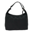 Salvatore Ferragamo Gancini Shoulder Bag Nylon Black Silver Auth bs18811-2