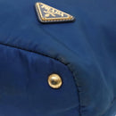 PRADA Tote Bag Nylon Blue Gold Auth bs18821-10