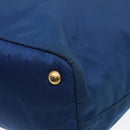 PRADA Tote Bag Nylon Blue Gold Auth bs18821-15