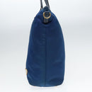 PRADA Tote Bag Nylon Blue Gold Auth bs18821-4