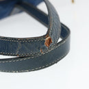 PRADA Tote Bag Nylon Blue Gold Auth bs18821-8