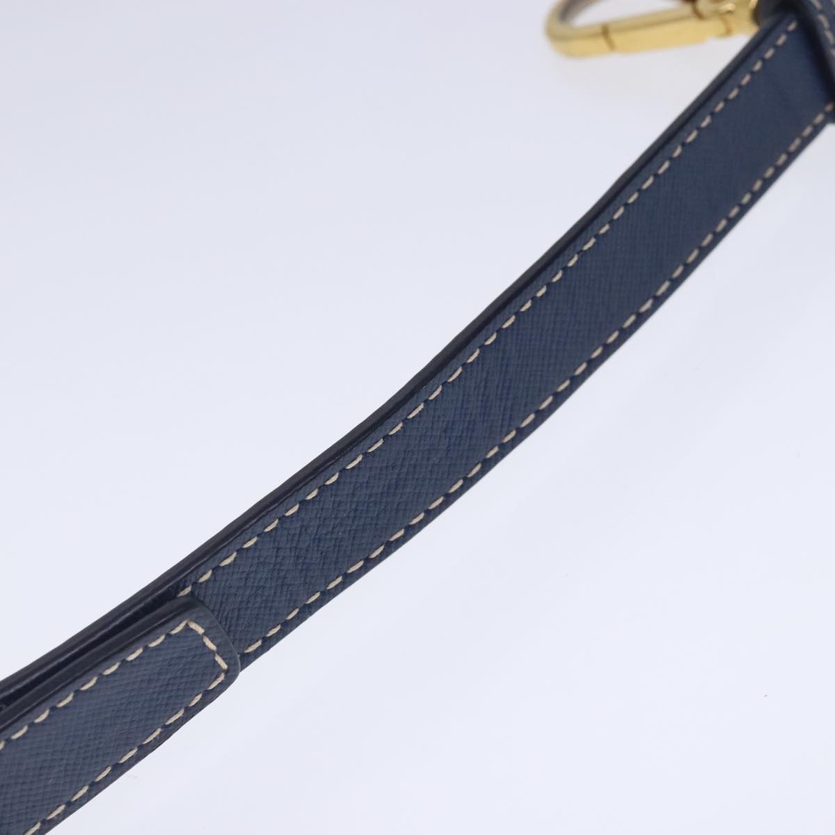 PRADA Adjustable Shoulder Strap Leather 32.3""-40.6"" Blue Auth bs18822