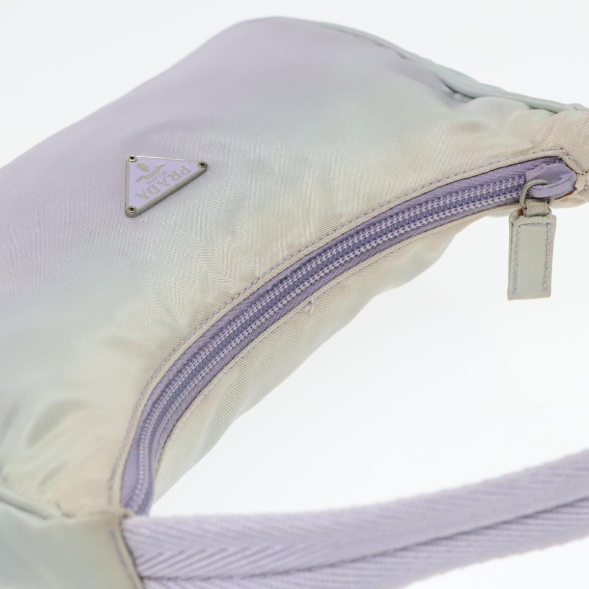 PRADA Hand Bag Nylon Purple Auth bs18823