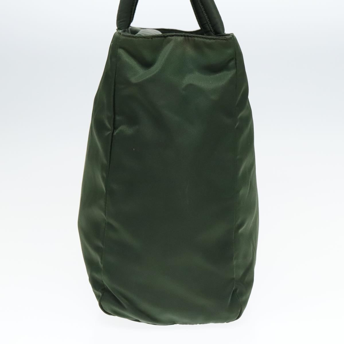 PRADA Tote Bag Nylon Green Silver Auth bs18824